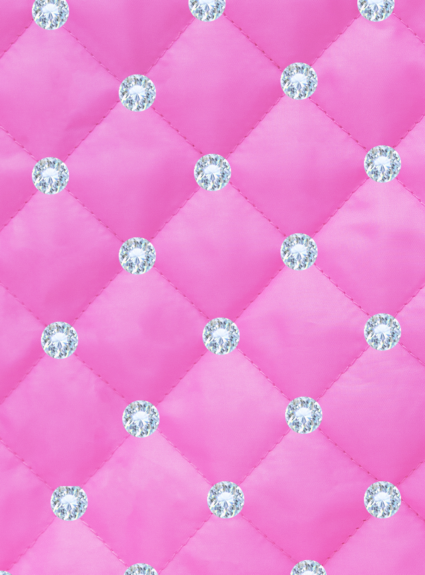 Pretty Pink & Rhinestones Phone Wallpaper